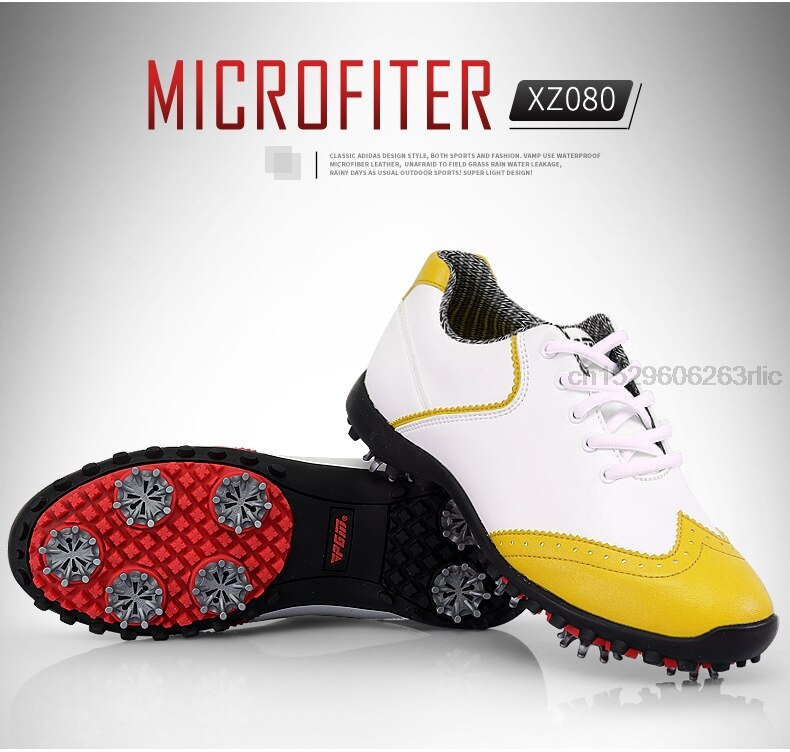 Golf Shoes Womens White Fashion Sports Shoes Waterproof Non-slip Training Shoes Ladies Active Nail Soles Breathable Sneakers - KiwisLove