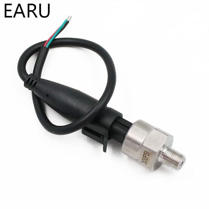 DC 5V 1/8NPT Pressure Transducer Transmitter Sensor Stainless Steel - KiwisLove