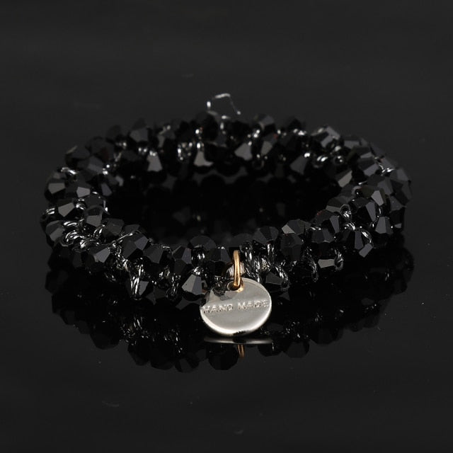 Rubber Band Temperament Beads Elastic Hair Tie Bands Bling Beads - KiwisLove