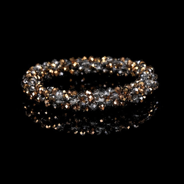 Rubber Band Temperament Beads Elastic Hair Tie Bands Bling Beads - KiwisLove