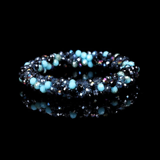 Rubber Band Temperament Beads Elastic Hair Tie Bands Bling Beads - KiwisLove