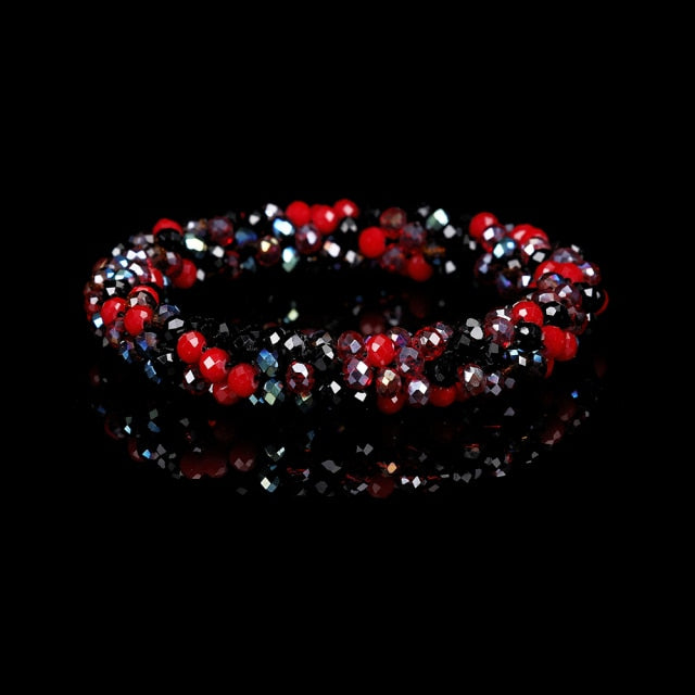Rubber Band Temperament Beads Elastic Hair Tie Bands Bling Beads - KiwisLove