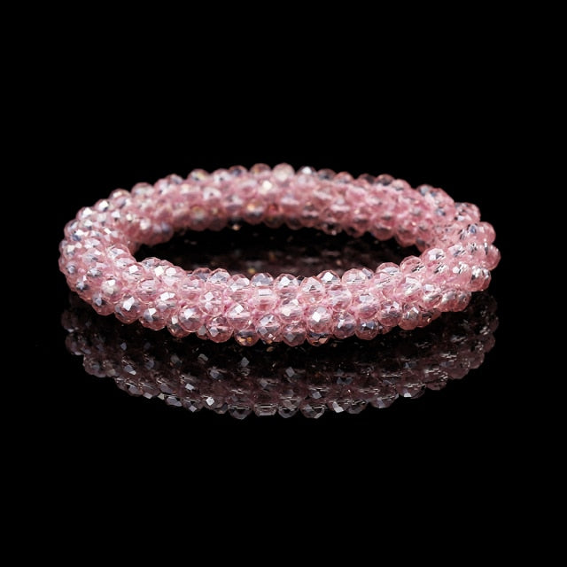 Rubber Band Temperament Beads Elastic Hair Tie Bands Bling Beads - KiwisLove