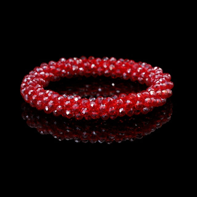 Rubber Band Temperament Beads Elastic Hair Tie Bands Bling Beads - KiwisLove