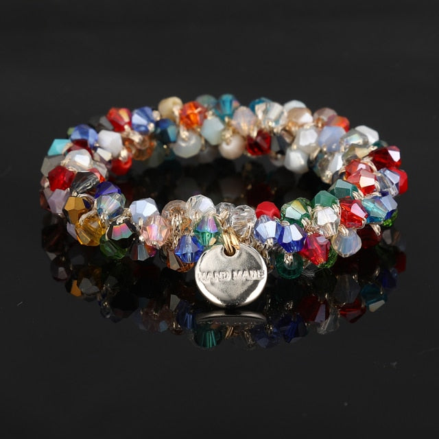 Rubber Band Temperament Beads Elastic Hair Tie Bands Bling Beads - KiwisLove