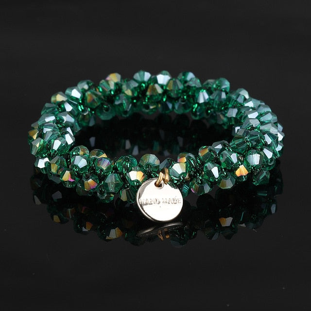 Rubber Band Temperament Beads Elastic Hair Tie Bands Bling Beads - KiwisLove