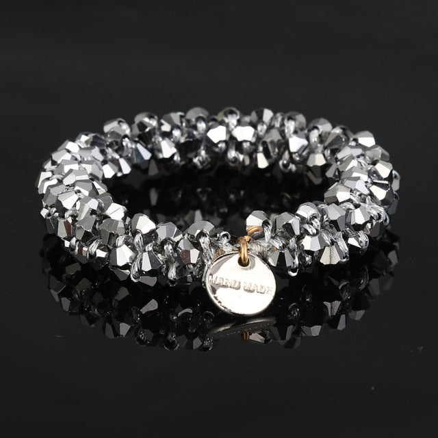 Rubber Band Temperament Beads Elastic Hair Tie Bands Bling Beads - KiwisLove