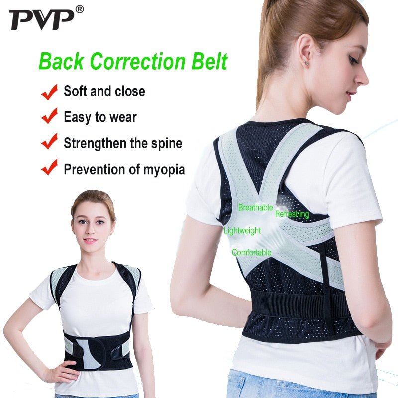 Back Shoulder Support Belt Posture Corrector for Adult Children Back Straightener Braces Lumbar Support Straight Shoulder Tights - KiwisLove