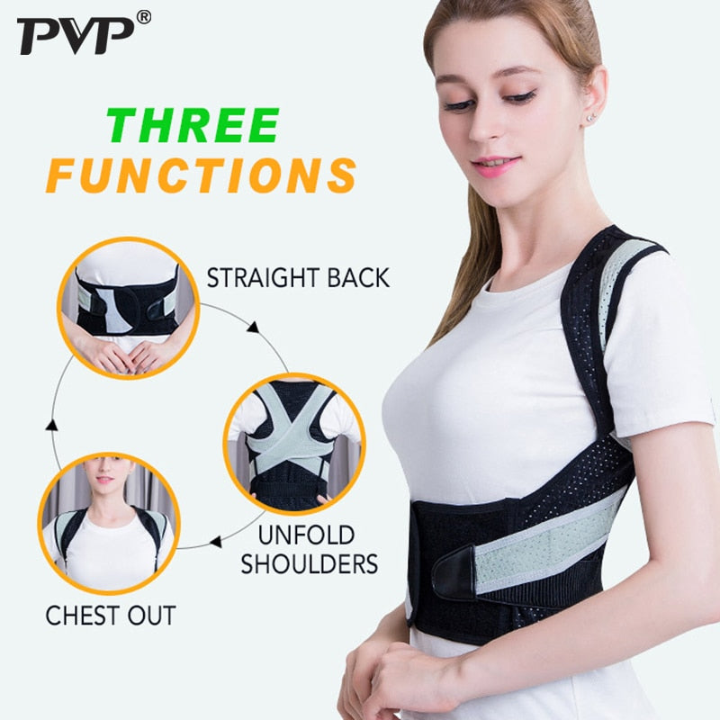 Back Shoulder Support Belt Posture Corrector for Adult Children Back Straightener Braces Lumbar Support Straight Shoulder Tights - KiwisLove