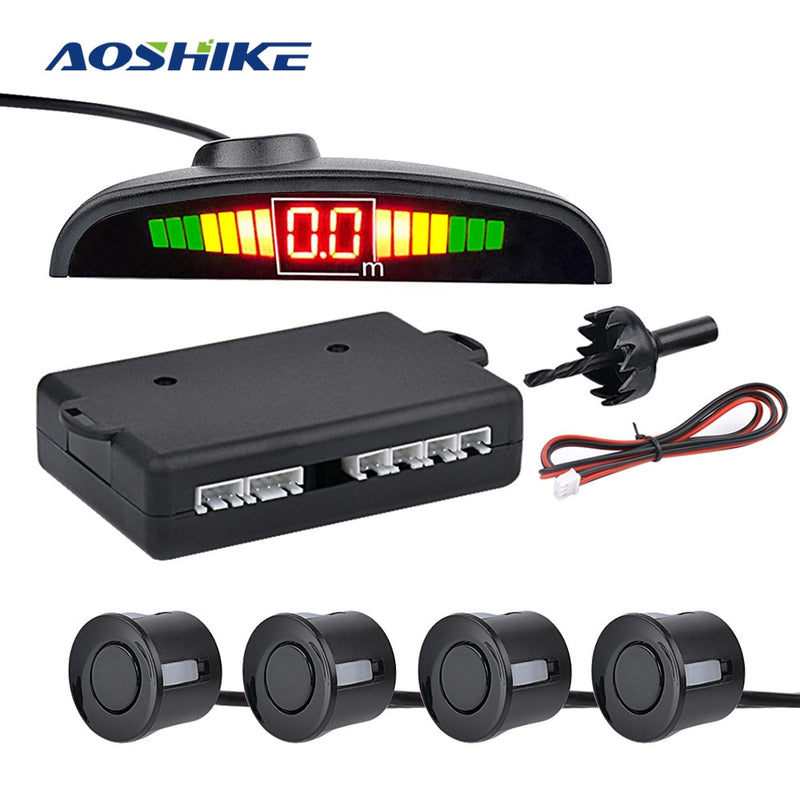 Parktronic Automatic LED Parking Sensor with 4 Sensors Reverse Backup Parking Radar Monitor Detector System Display - KiwisLove