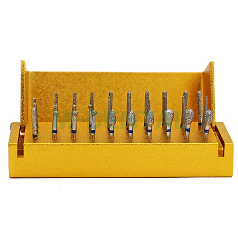 30pcs/set Dental Diamond Burs Drill Disinfection+Block High Speed Handpiece Holder - KiwisLove