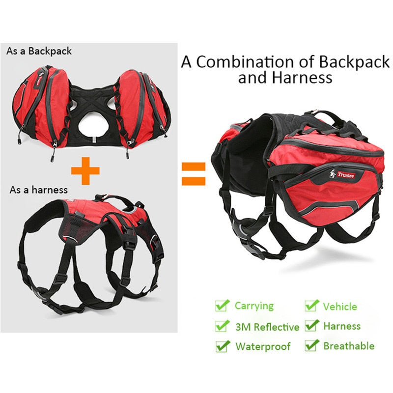 Truelove  Backpack Carrier Dog Harness and Bag Space Waterproof  Outdoor TLB2051 - KiwisLove