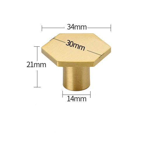 Brass Furniture Handles Copper Cabinet Knobs - KiwisLove