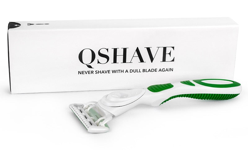 QShave Women Bikini Leg Hair Removal Razor + 6 Pcs X5 Blade - KiwisLove