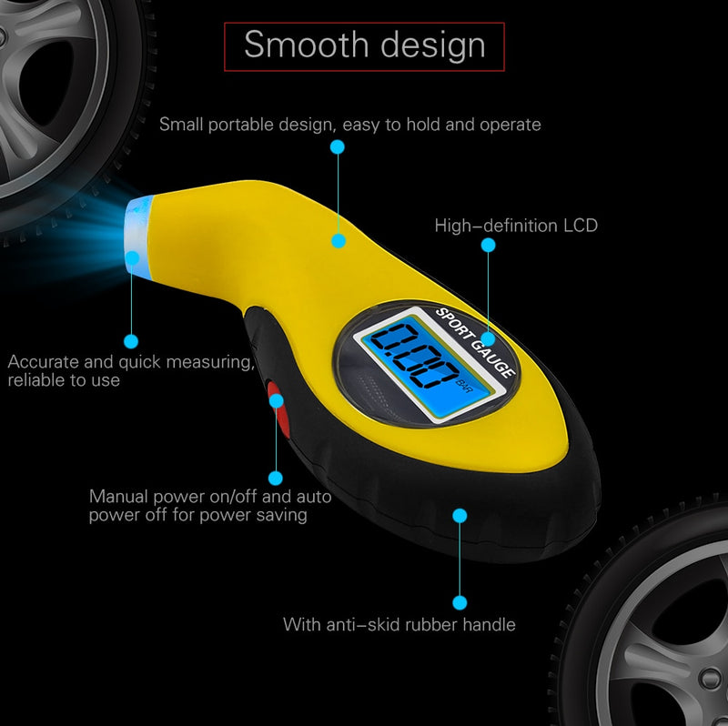 Car Tire Pressure Gauge Meter  Digital LCD  Manometer Barometer Tester - KiwisLove
