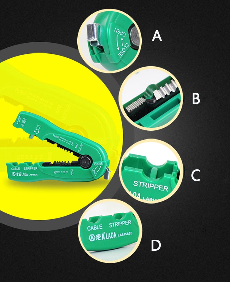 LAOA Portable Multifunctional Wire Pliers Palm wire stripper crimp tool - KiwisLove