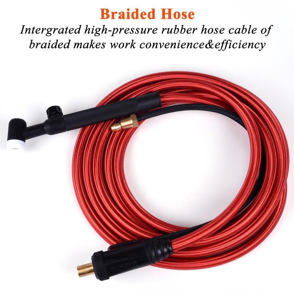 WP17 WP17FV WP17F TIG Welding Torch Gas-Electric Integrated Hose 4M - KiwisLove