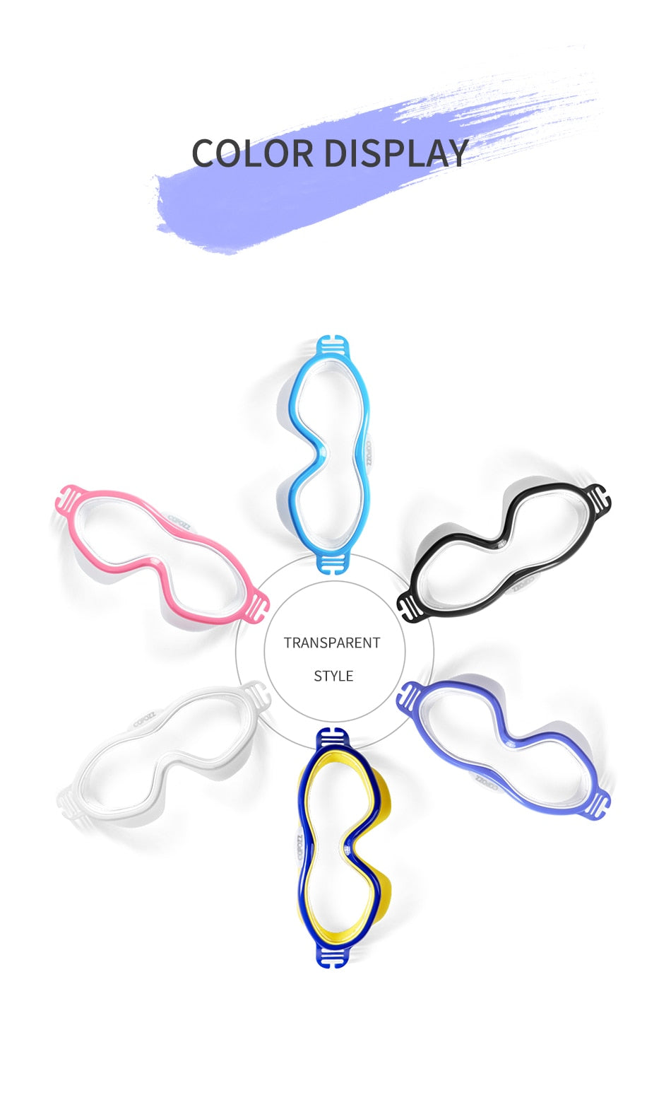 COPOZZ Kids Boy Girl Swim Goggles Anti Fog Big Frame Eyewear Waterproof - KiwisLove