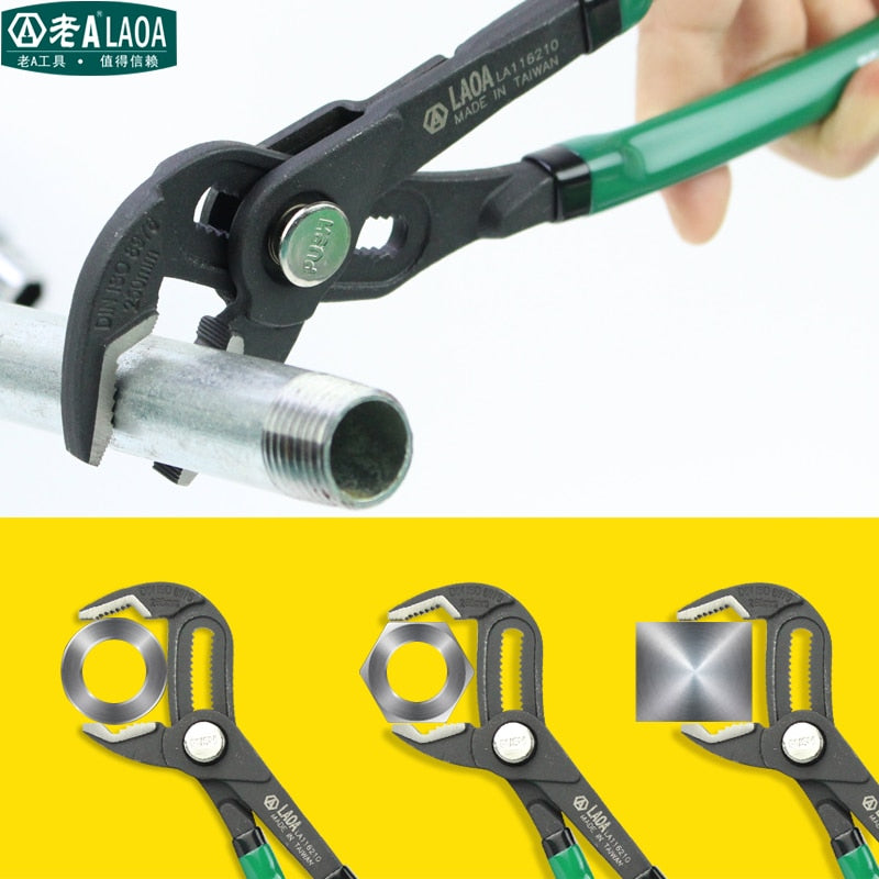 LAOA 10 inch Water Pump Pliers Pipe Wrench Plumbing Pliers Speed Grip - KiwisLove
