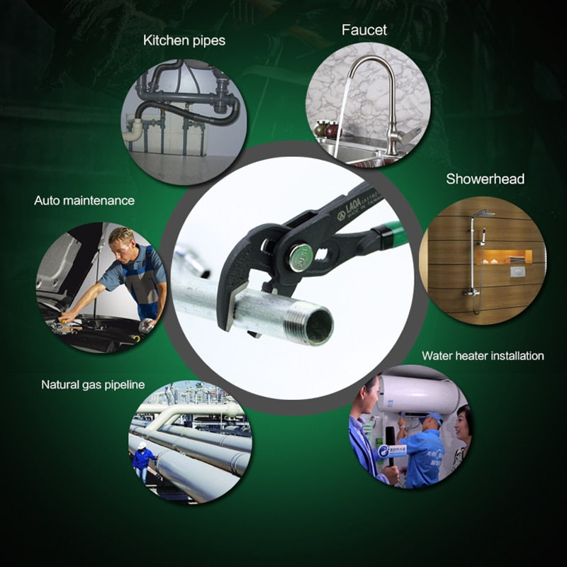 LAOA 10 inch Water Pump Pliers Pipe Wrench Plumbing Pliers Speed Grip - KiwisLove