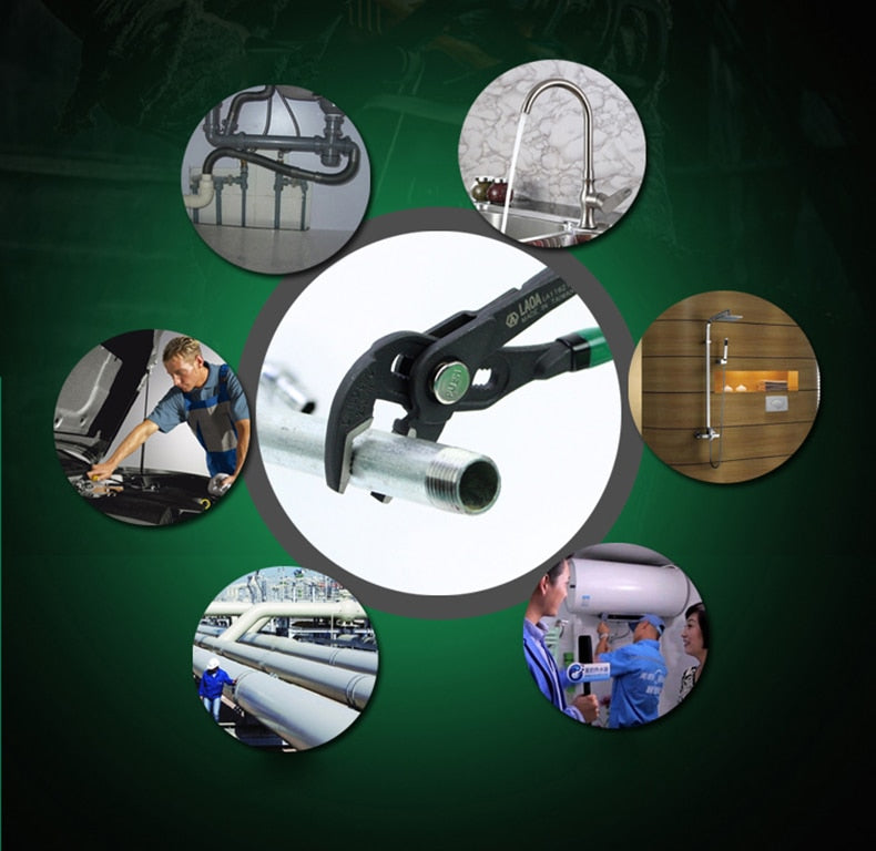 LAOA 10 inch Water Pump Pliers Pipe Wrench Plumbing Pliers Speed Grip - KiwisLove