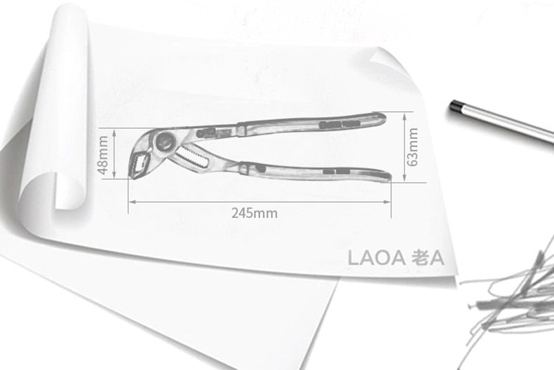 LAOA 10 inch Water Pump Pliers Pipe Wrench Plumbing Pliers Speed Grip - KiwisLove
