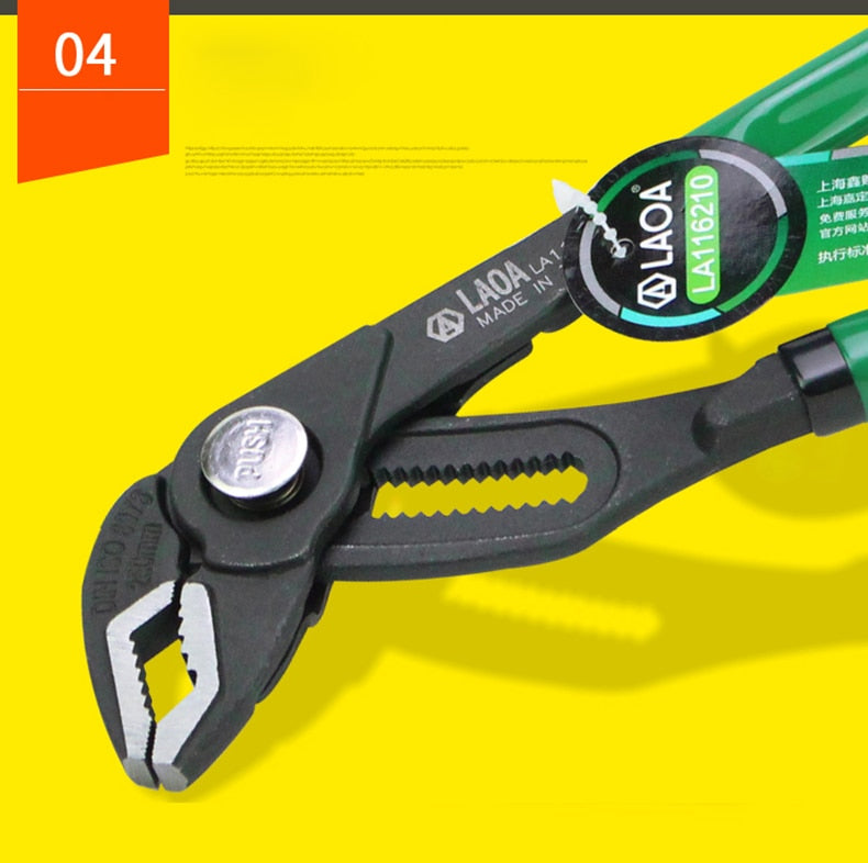 LAOA 10 inch Water Pump Pliers Pipe Wrench Plumbing Pliers Speed Grip - KiwisLove