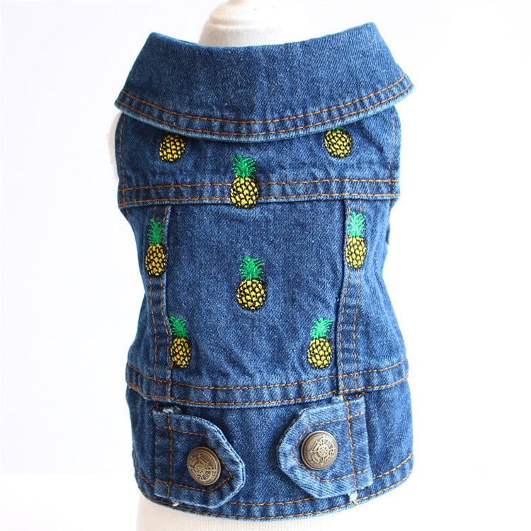 Fashion Cowboy Dog Clothes Denim Jacket Pet Costume for Yorkshire Chihuahua Dogs T-shirt Clothing Spring Autumn Cat Coat Jeans - KiwisLove