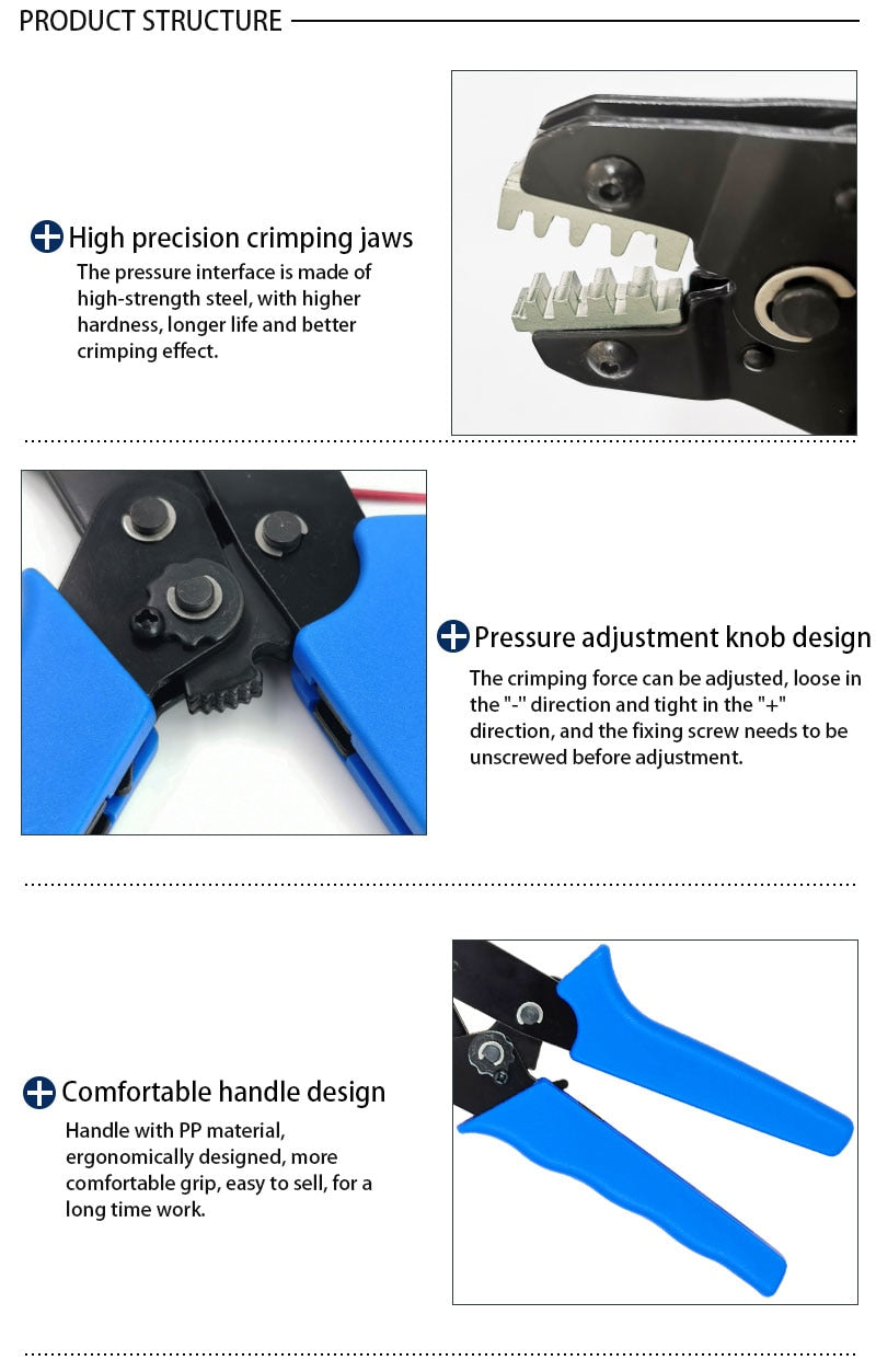 SN-48BS/2549 crimping pliers for tab 2.8 4.8 6.3 XH2.54 SM2.5 DuPont2.54 terminals Car connector wire electrician tools set - KiwisLove