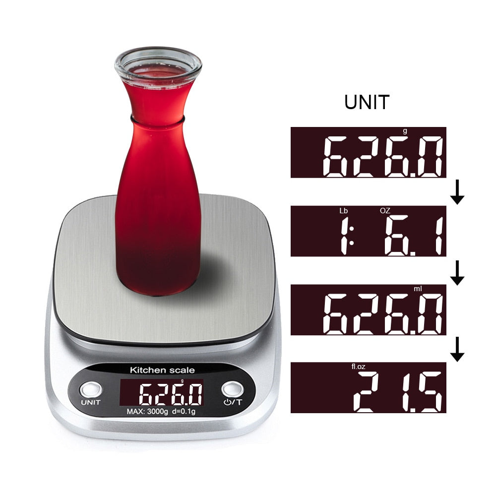 3kg 0.1g Mini Precision Scales Digital Kitchen Scale Jewelry Weighing Balance - KiwisLove