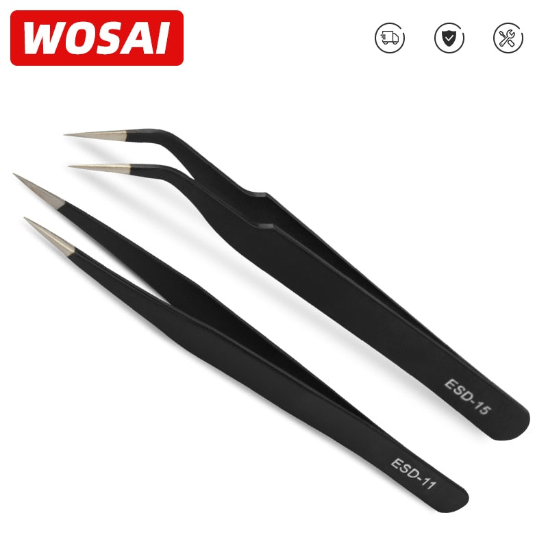 Tweezers Anti-static Precision Stainless Forceps Phone Repair IC Chips - KiwisLove