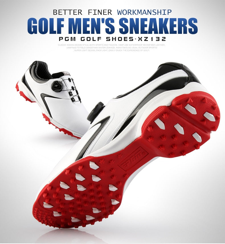 PGM Golf Shoes MenRotating Knobs Buckle Sneakers Breathable Waterproof - KiwisLove