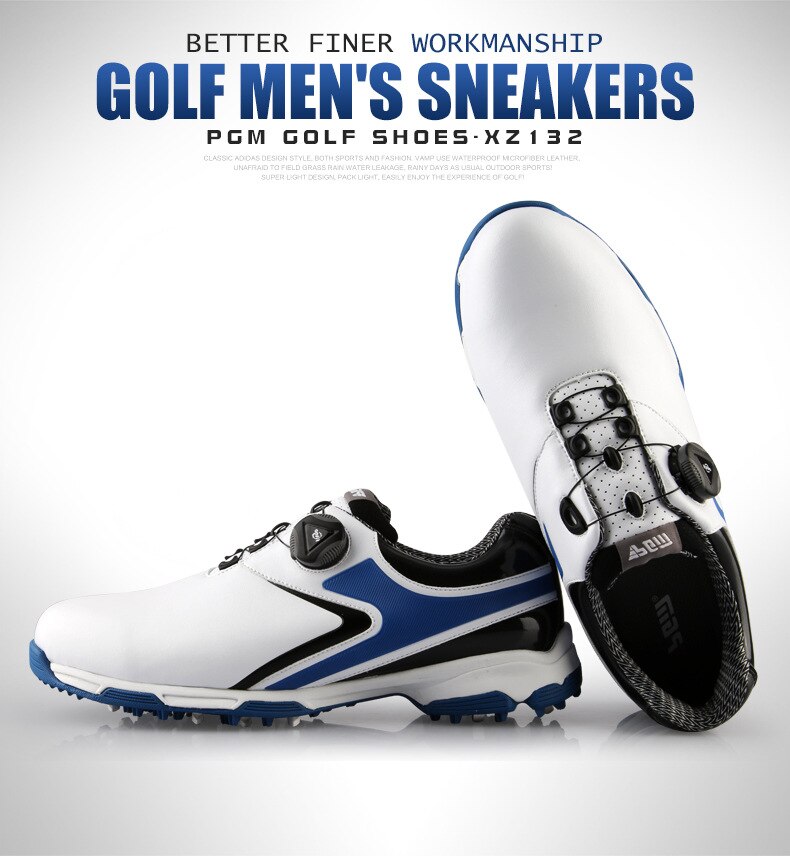 PGM Golf Shoes MenRotating Knobs Buckle Sneakers Breathable Waterproof - KiwisLove