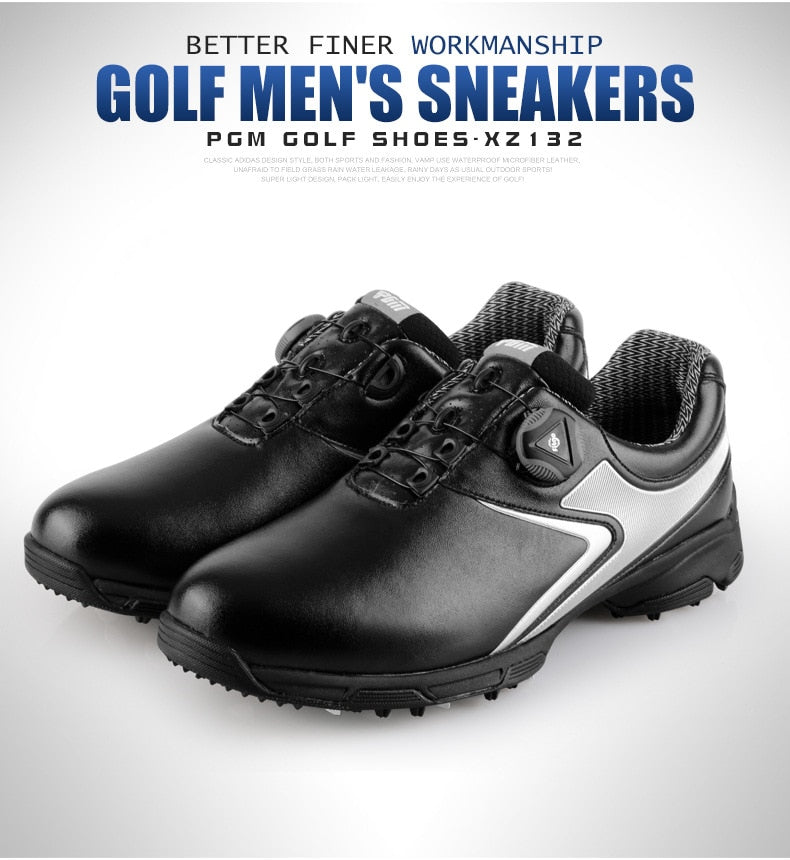 PGM Golf Shoes MenRotating Knobs Buckle Sneakers Breathable Waterproof - KiwisLove