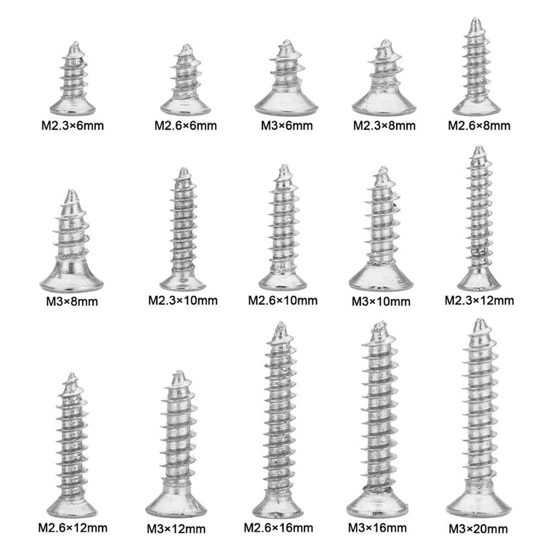 450pcs Countersunk flat head tapping screws with cross recessed Philips - KiwisLove