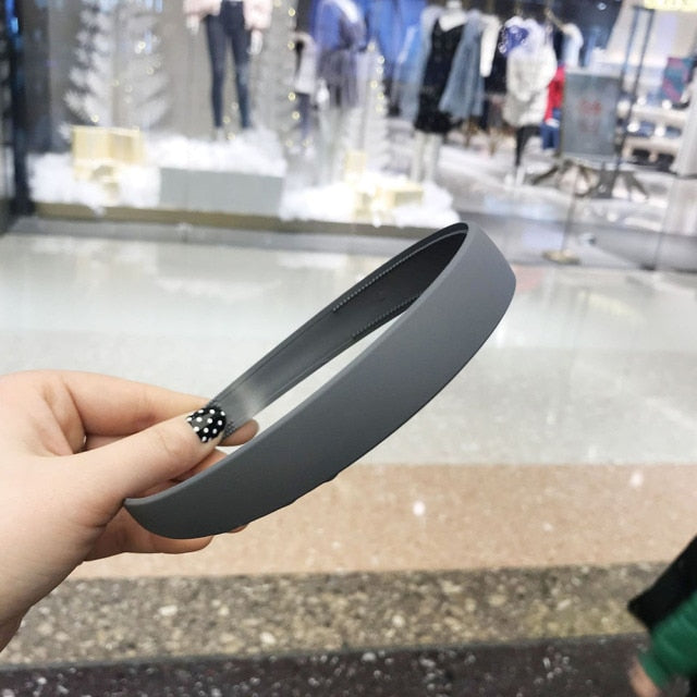 Plastic Fashion Frosted Wide Headband Hair Band Headwear - KiwisLove