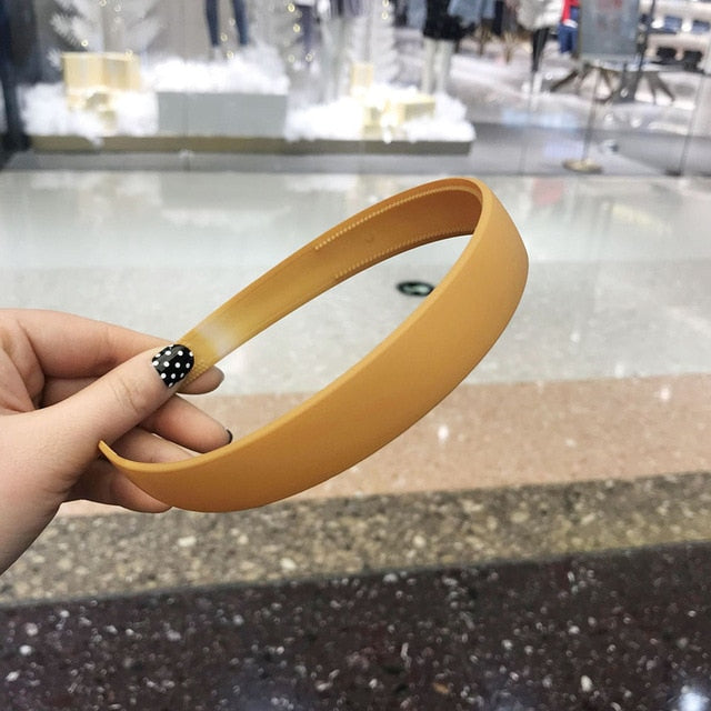 Plastic Fashion Frosted Wide Headband Hair Band Headwear - KiwisLove