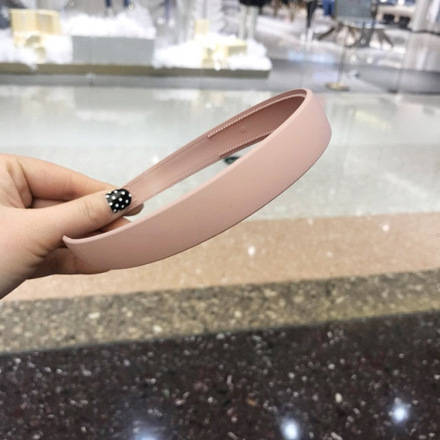 Plastic Fashion Frosted Wide Headband Hair Band Headwear - KiwisLove