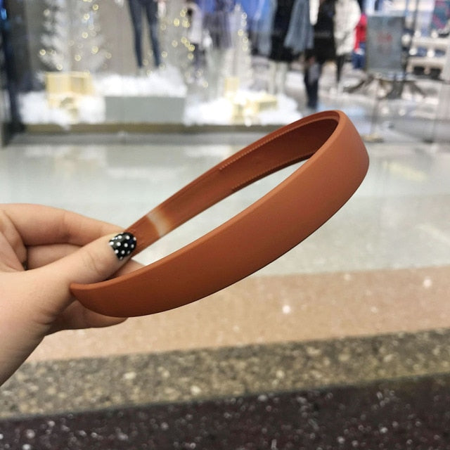 Plastic Fashion Frosted Wide Headband Hair Band Headwear - KiwisLove