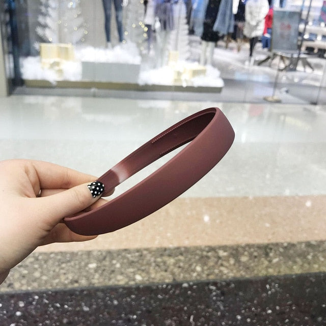 Plastic Fashion Frosted Wide Headband Hair Band Headwear - KiwisLove