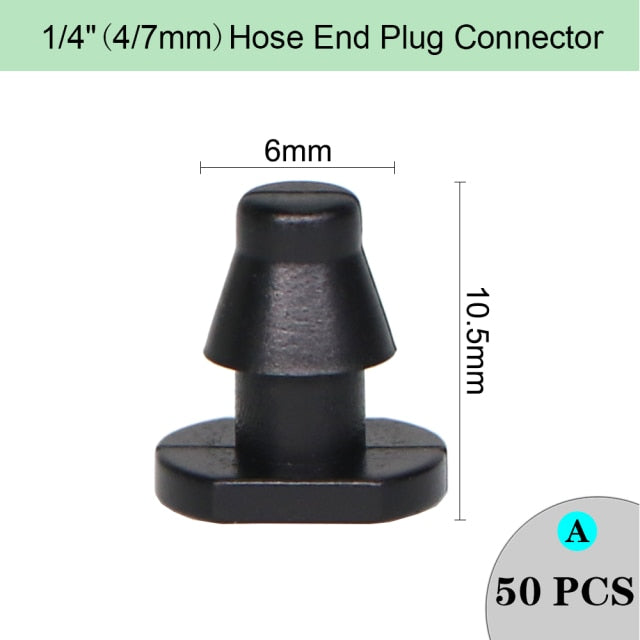 Garden Irrigation Hose Sprinkler Connector Double Barb Tee Elbow Eng Plug Water Pipe Joint 8/11 4/7mm Hose Lock Watering Fitting - KiwisLove