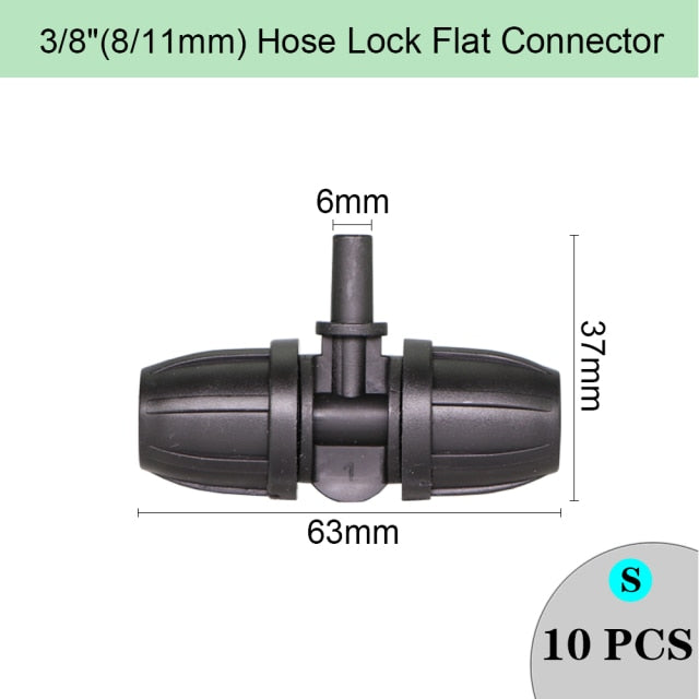 Garden Irrigation Hose Sprinkler Connector Double Barb Tee Elbow Eng Plug Water Pipe Joint 8/11 4/7mm Hose Lock Watering Fitting - KiwisLove