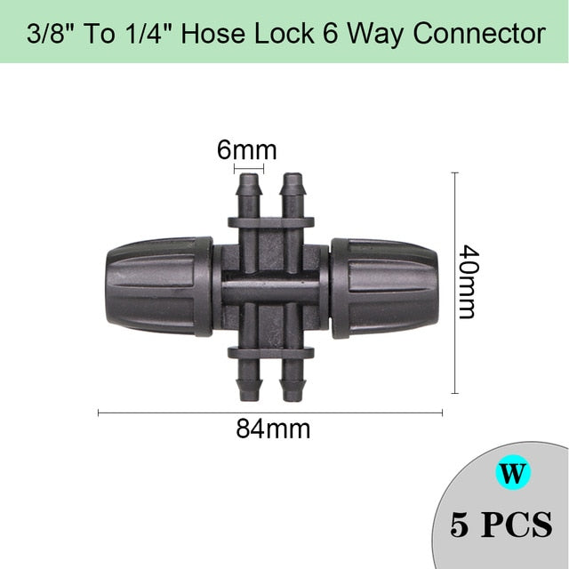 Garden Irrigation Hose Sprinkler Connector Double Barb Tee Elbow Eng Plug Water Pipe Joint 8/11 4/7mm Hose Lock Watering Fitting - KiwisLove