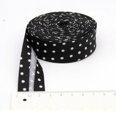 Bias Tapes (1") 25mm wide Single Fold Cotton Bias Binding Tapes STARS Series DIY Craft Apparel Sewing Fabric 5meters/lot - KiwisLove