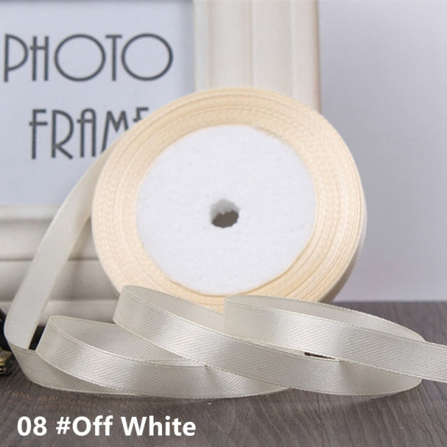 25Yards/Roll 6mm Grosgrain Satin Ribbons for Wedding Christmas Party Decoration6mm-50mm DIY Bow Craft Ribbons Card gift - KiwisLove