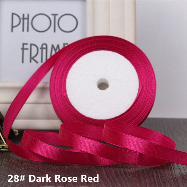 25Yards/Roll 10mm Grosgrain Satin Ribbons for Wedding Christmas Party - KiwisLove