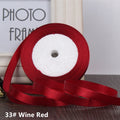 25Yards/Roll 15mm Grosgrain Satin Ribbons for Wedding Christmas Party Decoration - KiwisLove