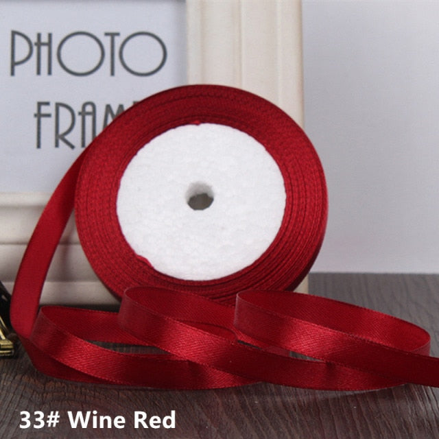 25Yards/Roll 25mm Grosgrain Satin Ribbons for Wedding Christmas Party Decoration - KiwisLove