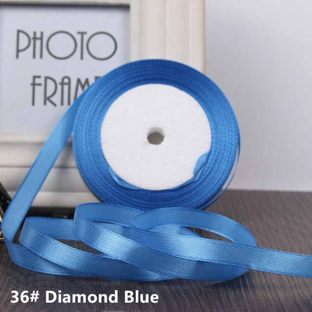 25Yards/Roll 10mm Grosgrain Satin Ribbons for Wedding Christmas Party - KiwisLove