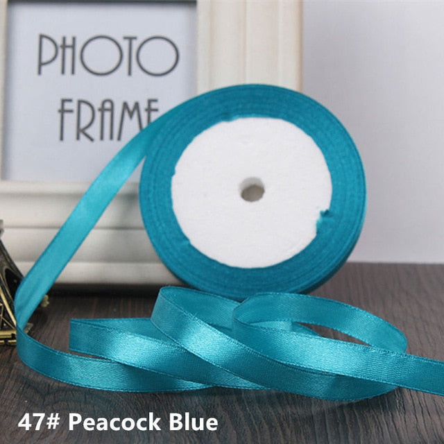 25Yards/Roll 10mm Grosgrain Satin Ribbons for Wedding Christmas Party - KiwisLove